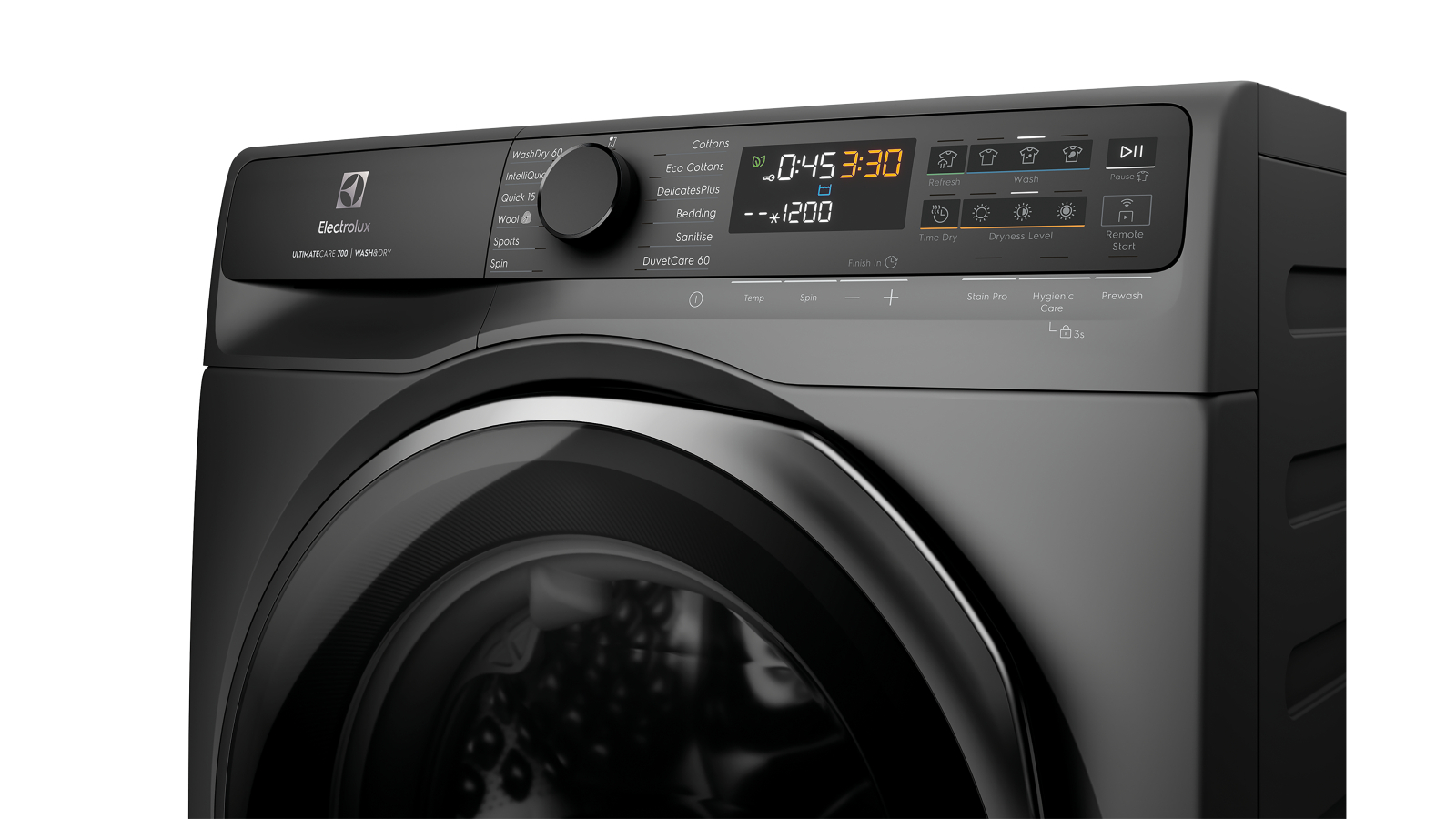 Electrolux EWW1243R7SC 12kg UltimateCare 700 Front Load Washing Machine with 8kg Dryer Dark Onyx