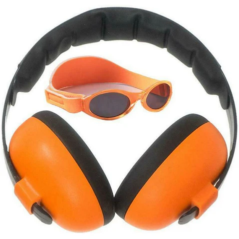 Banz Careware Sunglasses/Earmuff Mini Combo - Orange