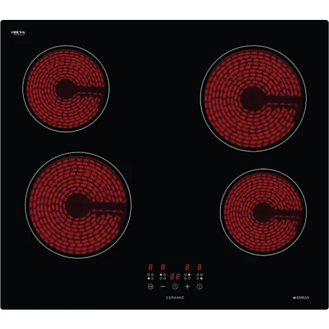 Emilia 60cm 4 Zone Ceramic Cooktop - Black