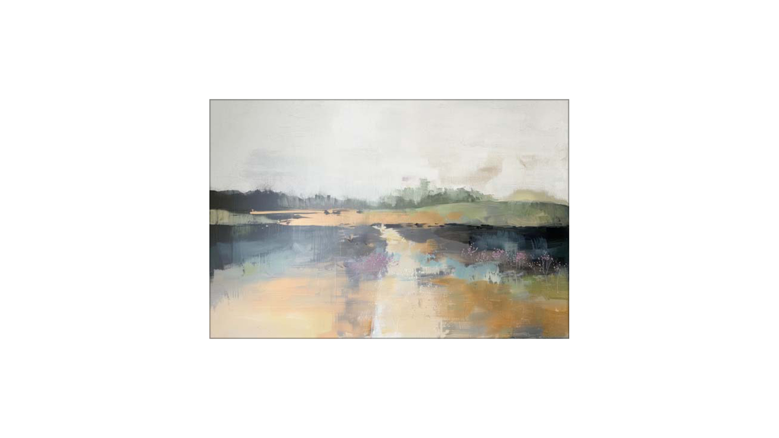 La Grolla Emerald Drift Unframed Canvas Wall Art