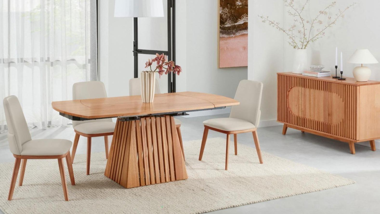 Emerson 5-Piece D-End Extension Dining Table Set - Vanilla