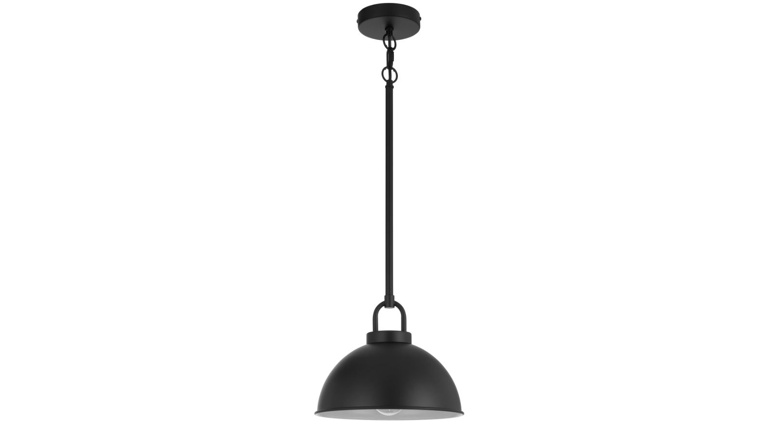 Pretty & Practical Urban Black Pendant with Rod Suspension