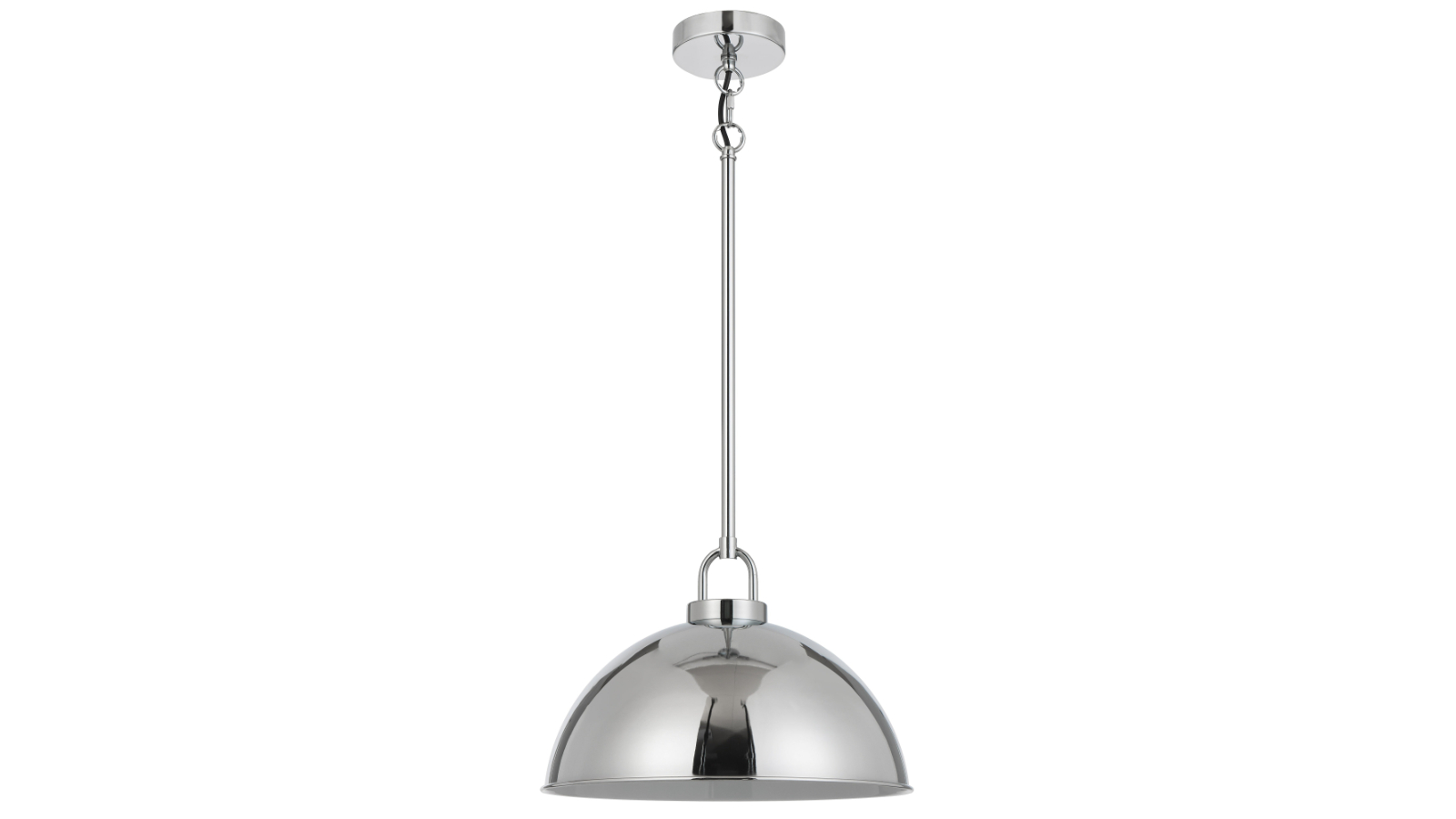 Pretty & Practical Luna Chrome Pendant with Rod Suspension