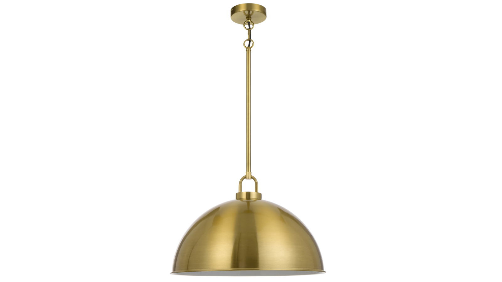 Pretty & Practical Solara Antique Gold Pendant Light with Rod Suspension