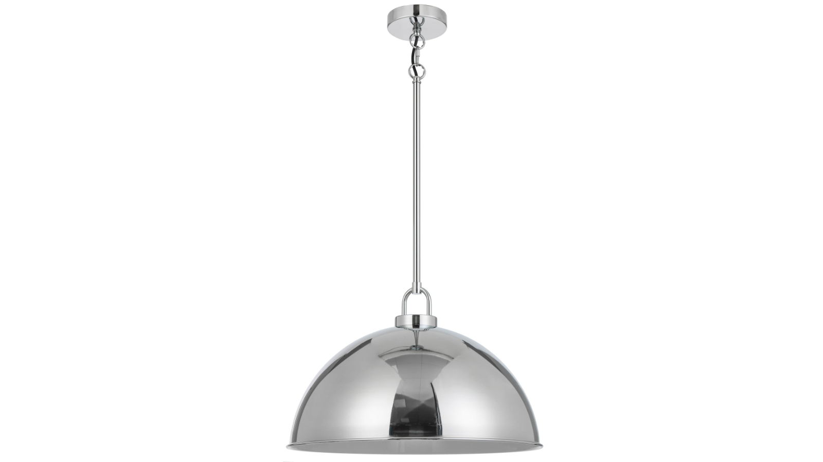 Pretty & Practical Zephyr Chrome Pendant Light with Rod Suspension