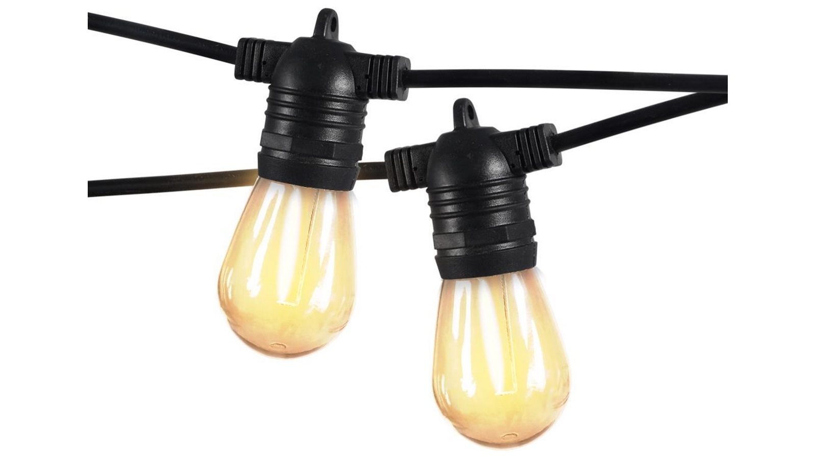 Emitto 60m Festoon Waterproof Outdoor Long Bulb String Lights for Christmas Wedding Party