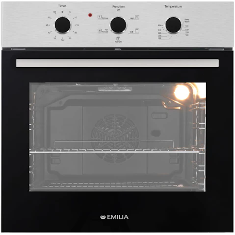 Emilia 600mm 5-Function Stainless Steel Fan Forced oven