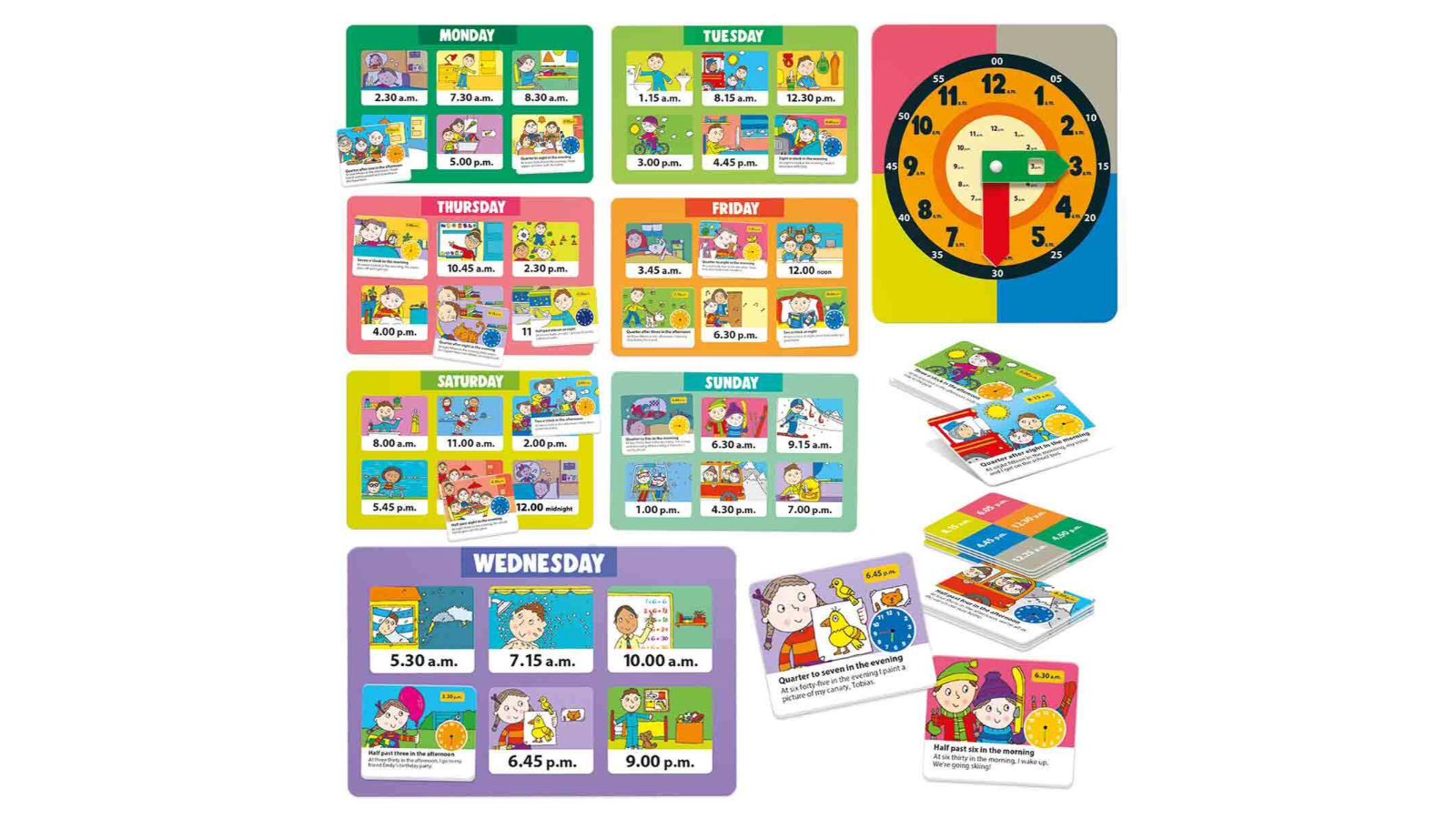Headu What Time Is It Cards/Board Game Playset - 5-10 year
