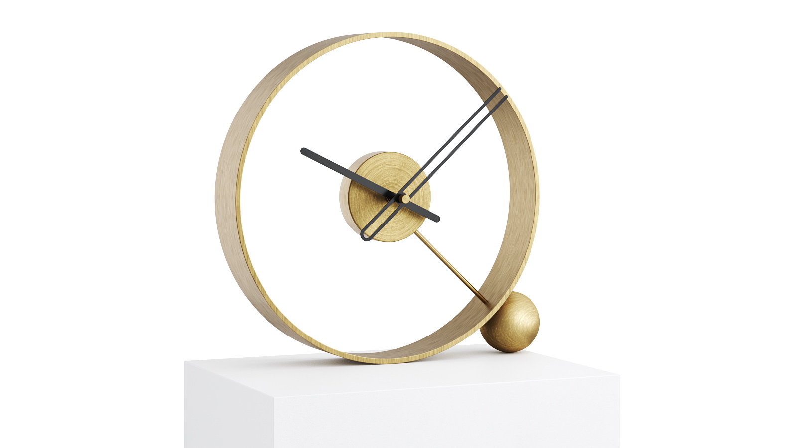 Mclocks Endless Antique Gold/Black Table Clock