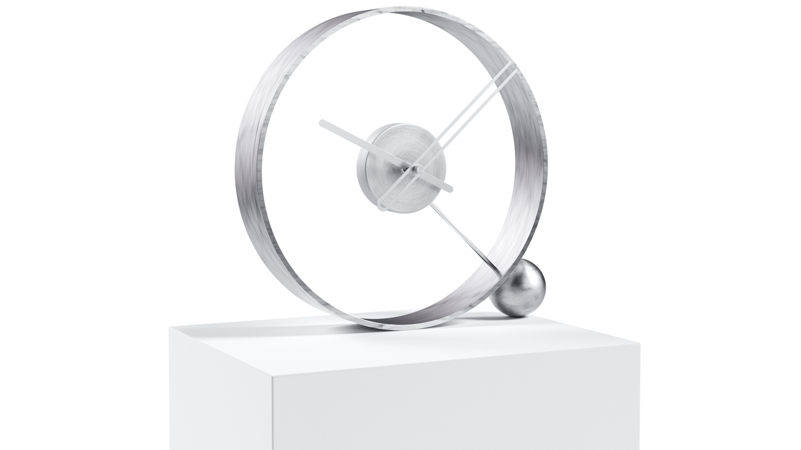 Mclocks Endless Antique Silver/Silver Table Clock