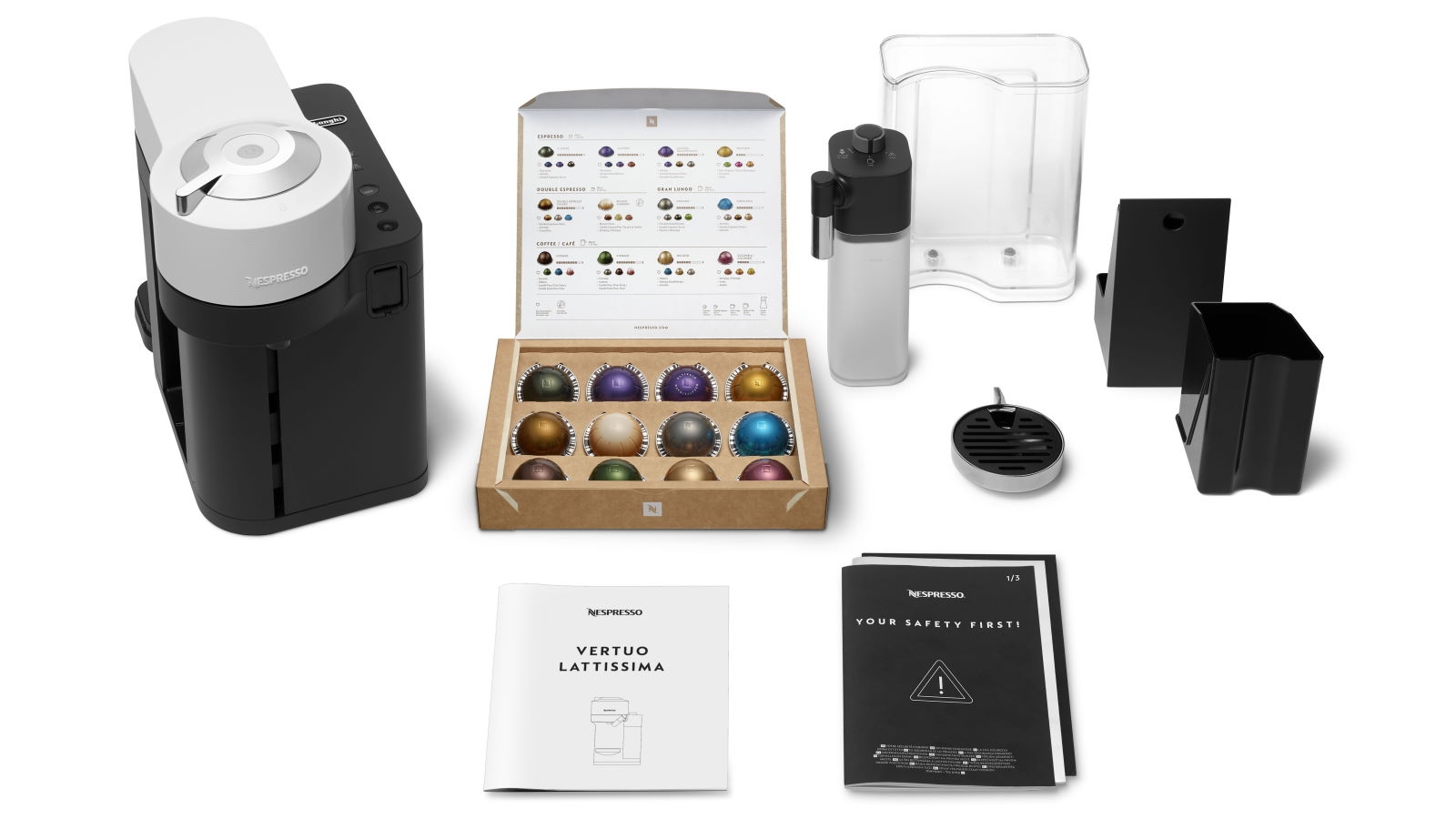 Nespresso Vertuo Lattissima Capsule Coffee Machine by De'Longhi White