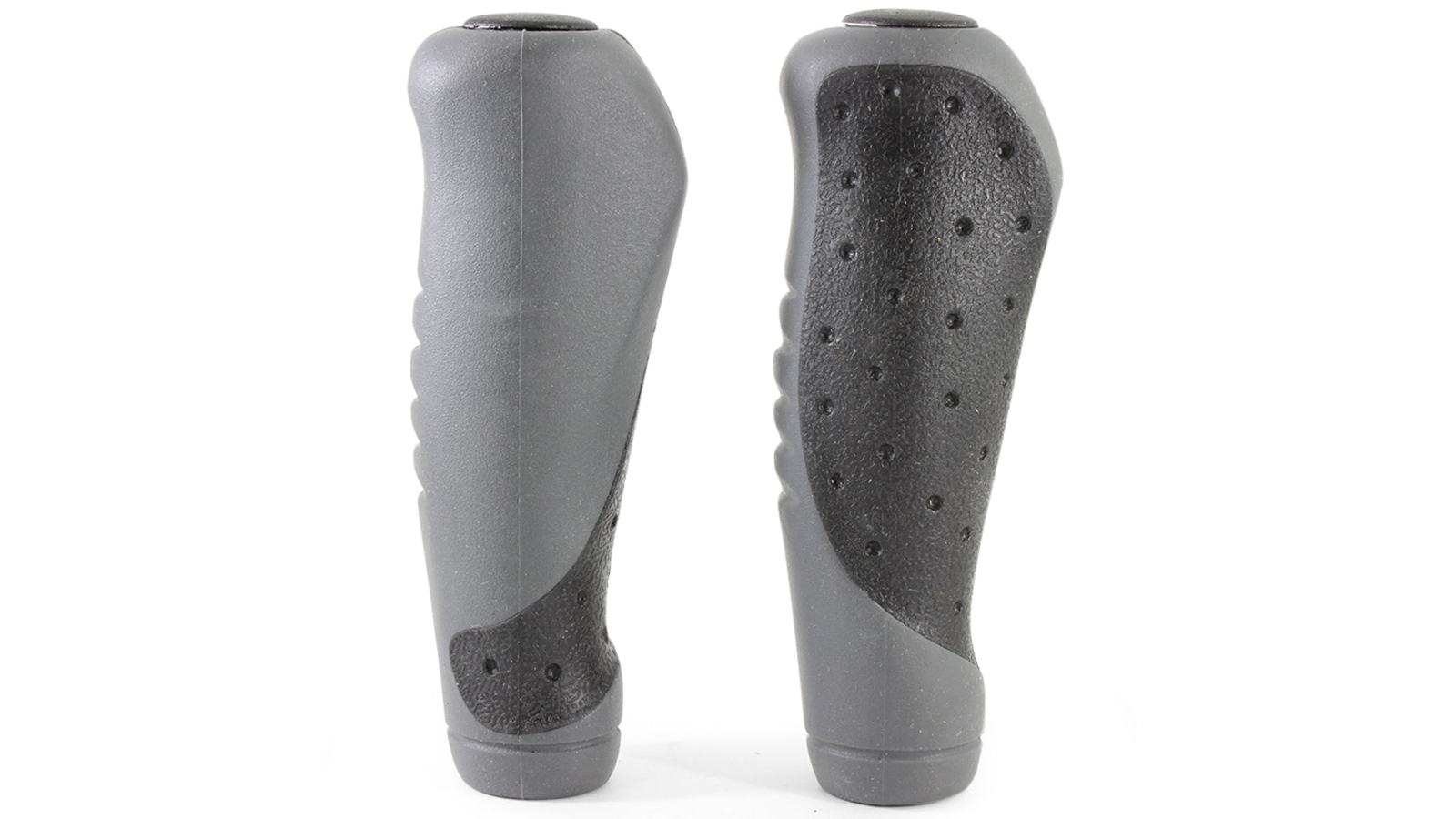 EndZone Handlz Ergonomic Bike Gel Grips 2-Tone Black/Grey Comfort Kraton - 13.5cm