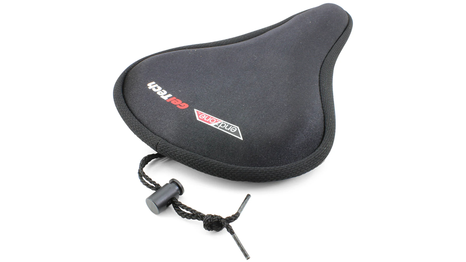 Endzone Black Geltech Gel Bike Seat Pad Cover - 25 x 27cm