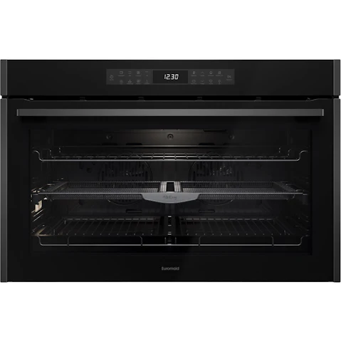 Euromaid 900mm 16-Function Built-in Oven with Air Fry - Dark Stainless