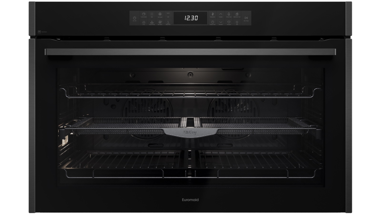 Euromaid 900mm 17Function Pyrolytic Builtin Oven with Air Fry Dark