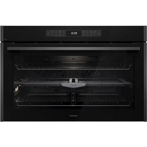 Euromaid 900mm 17-Function Pyrolytic Built-in Oven with Air Fry - Dark Stainless