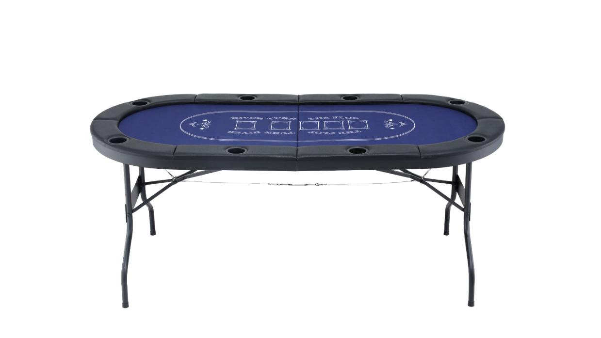 Hanna Goods 8-Player Cardboard Folding Poker Game Table - 1.8metre