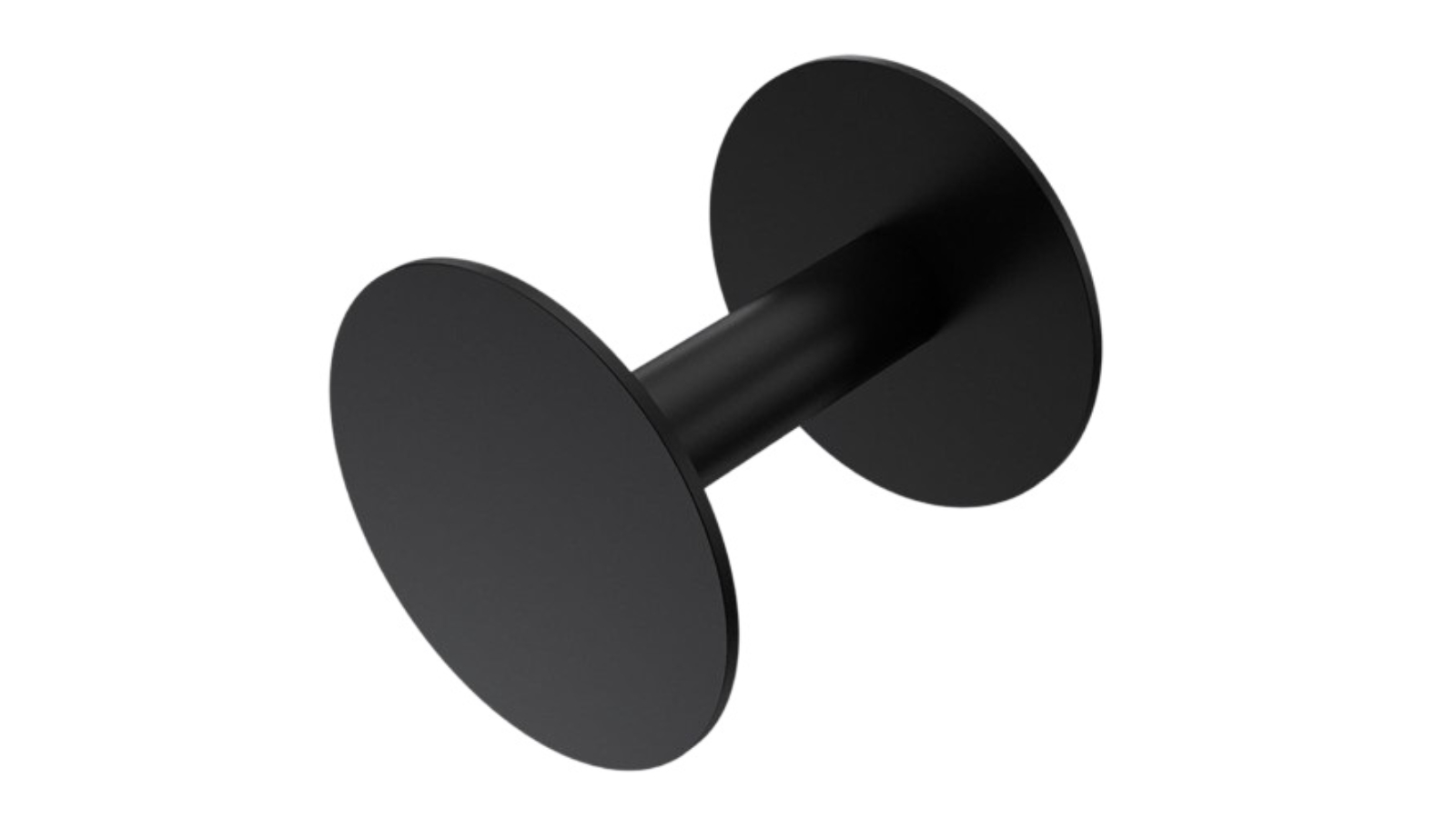 Parisi Ellisse Round Toilet Roll Holder - Matte Black