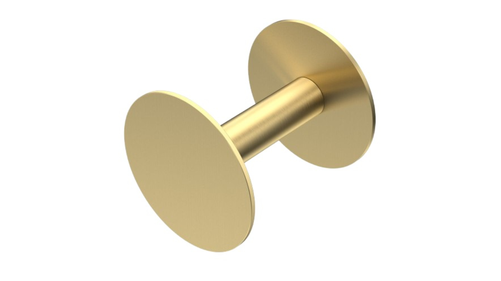 Parisi Ellisse Round Toilet Roll Holder - Brushed Brass