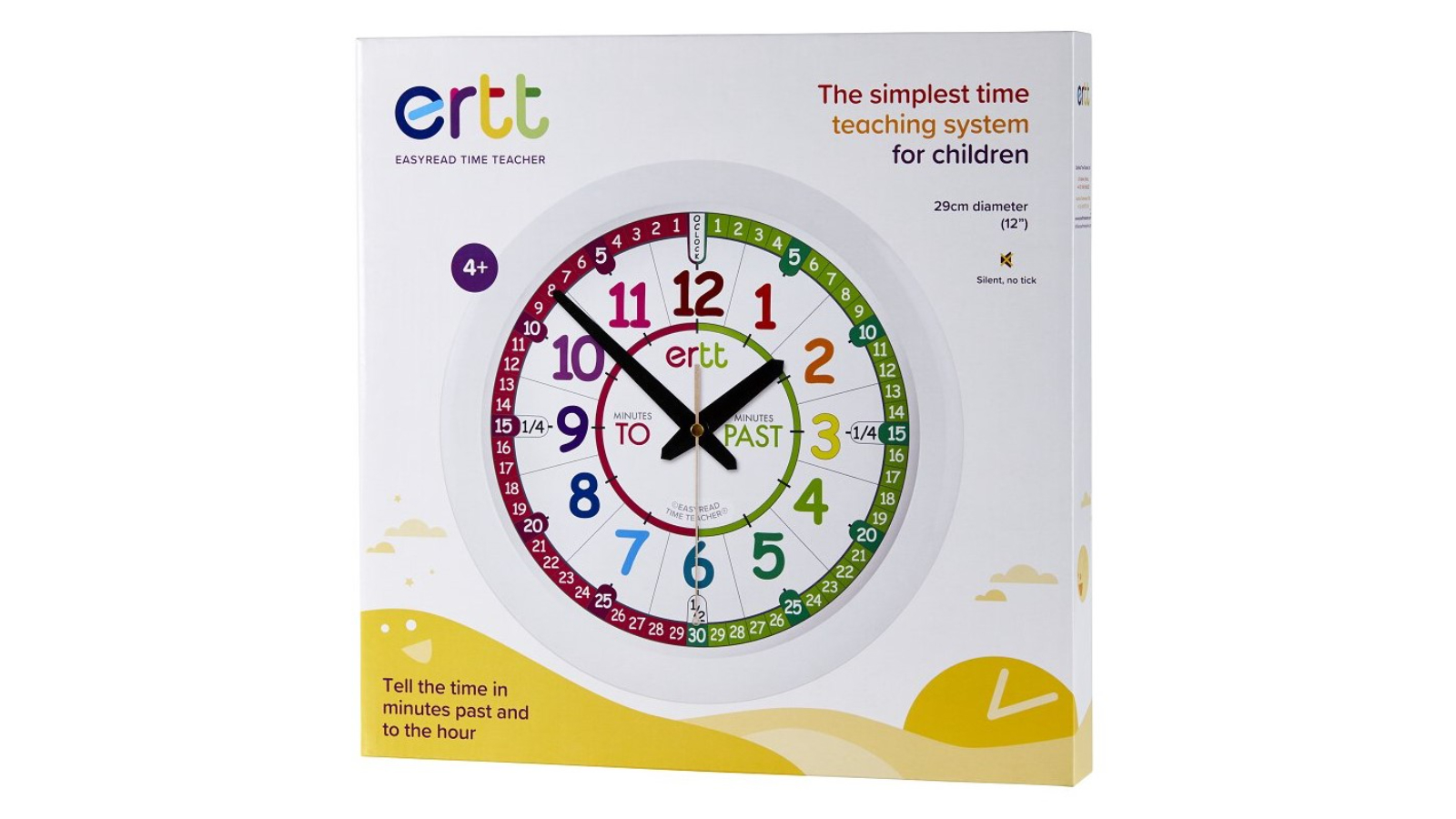 EasyRead Time Teacher Rainbow Wall Clock Harvey Norman