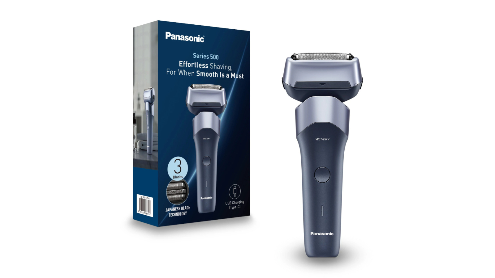 Panasonic Series 500 3-Blade Wet and Dry Shaver - Blue