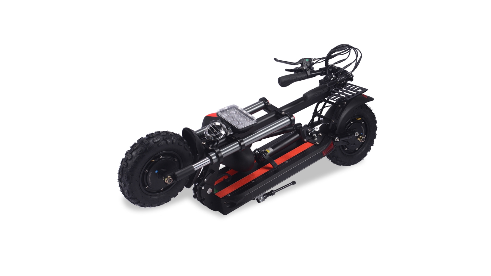 AKEZ 48V13Ah Dual Motors Off Road Electric Scooter with Seat Rear Box