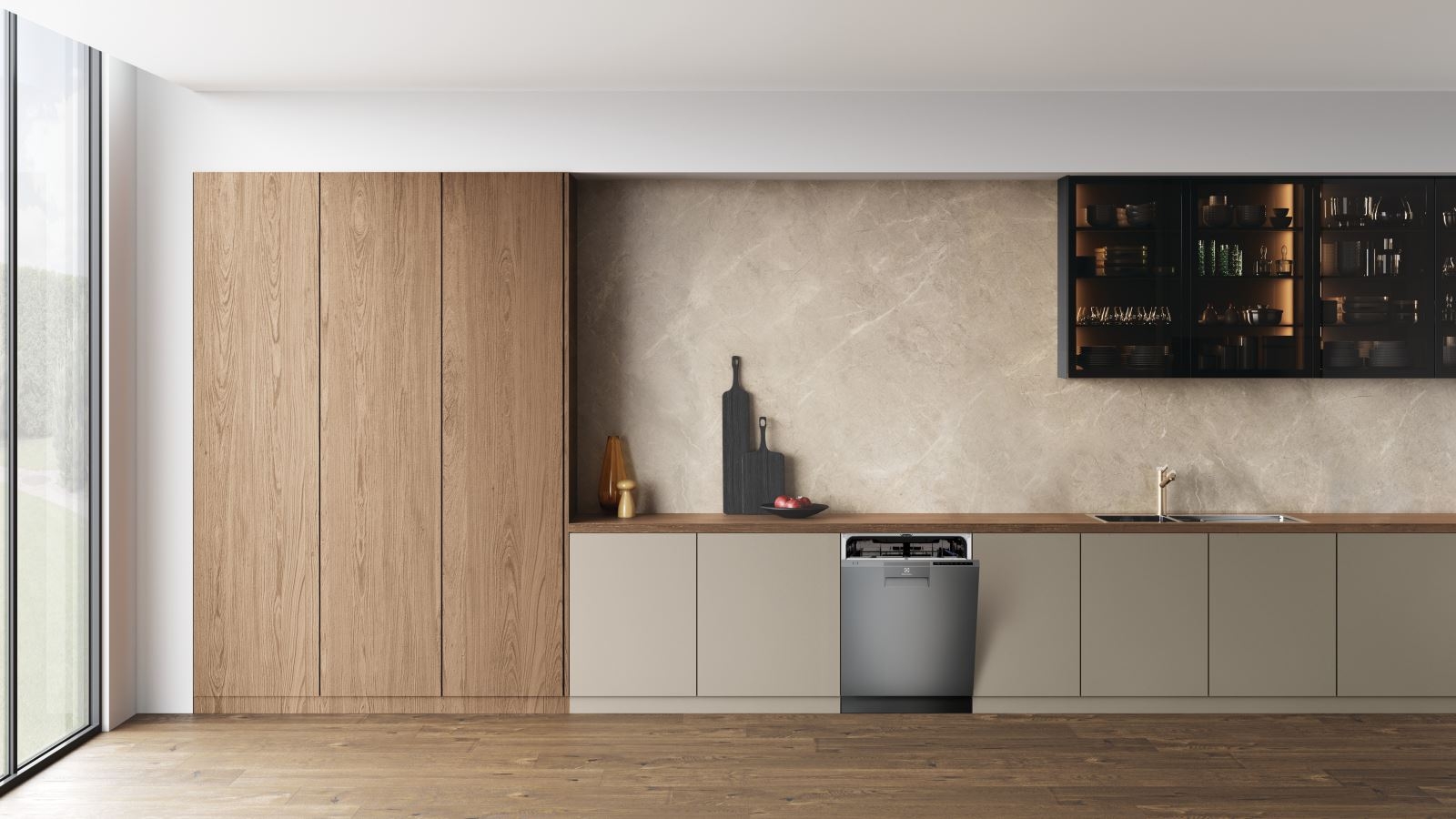 Electrolux 60cm BuiltUnder Dishwasher with ComfortLift Dark