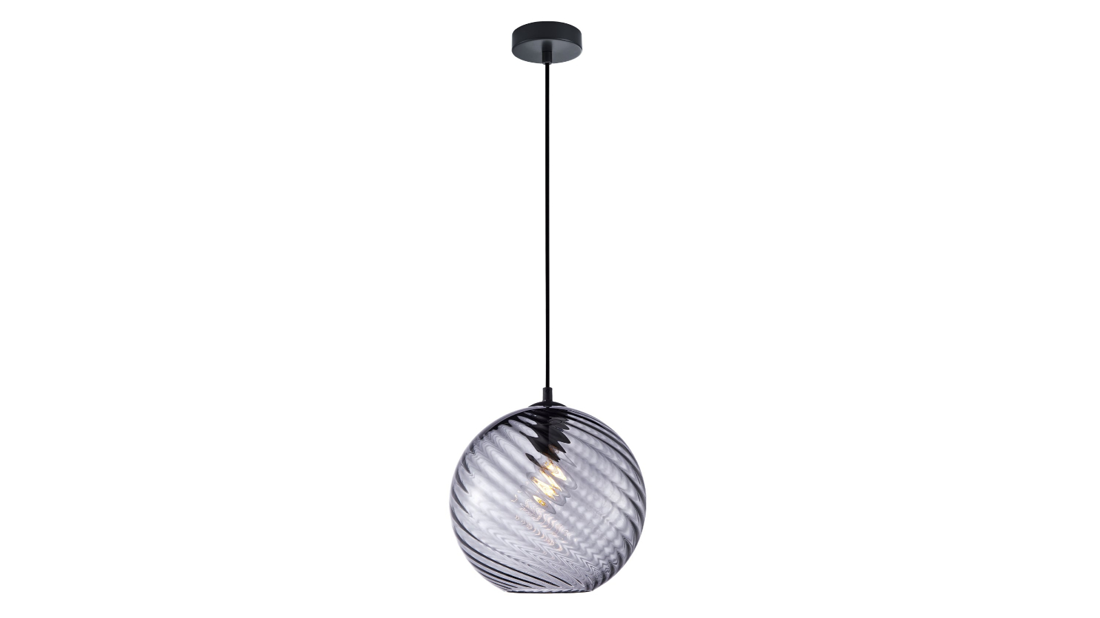 CLA Lighting Espiral Wine Glass Wavy Finish Interior Pendant Light - Smokey Black