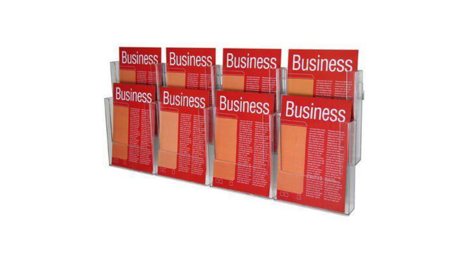 Esselte 8 Piece 2-Tier A4 Wall System Brochure Holder