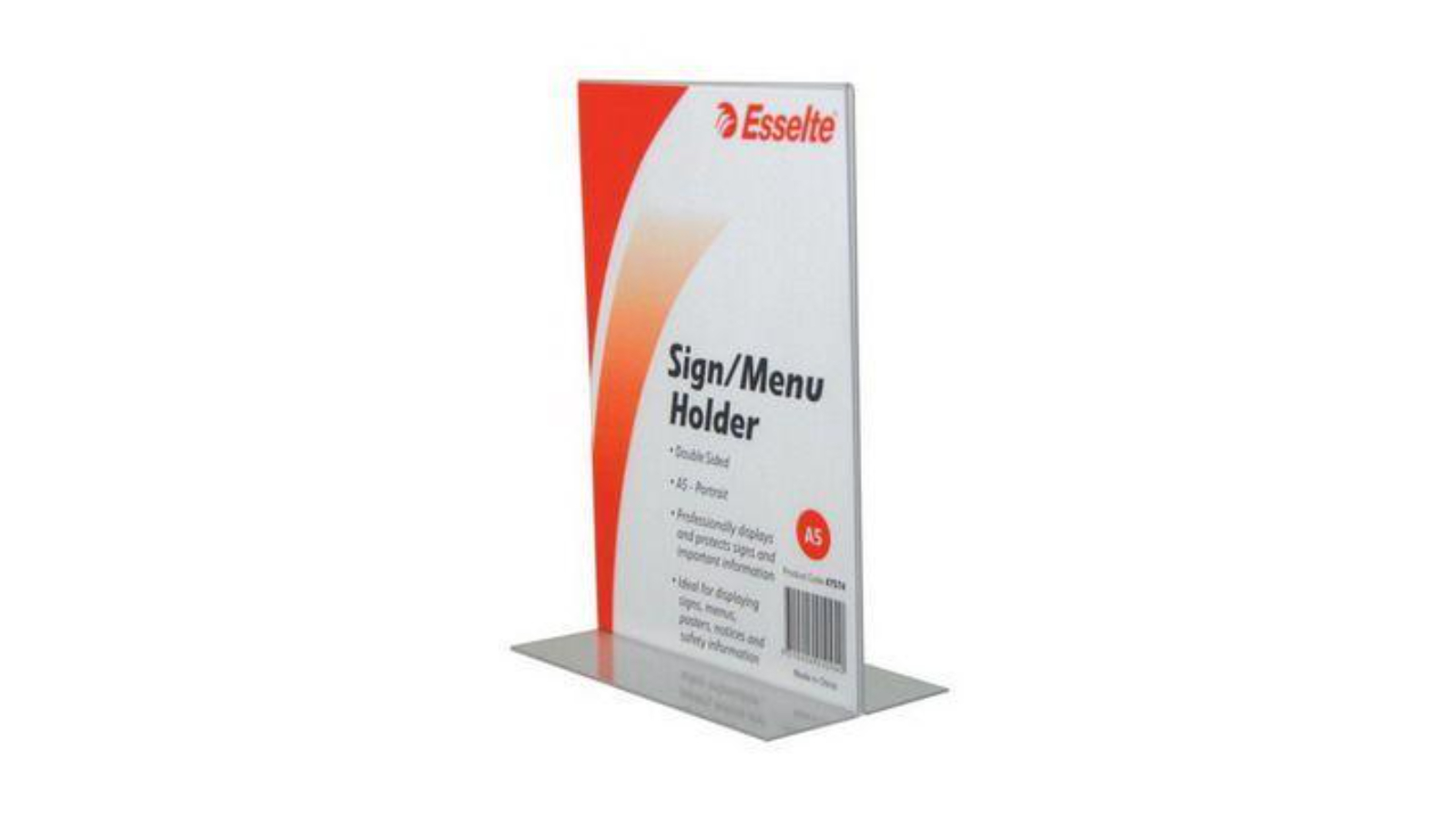 Esselte Double-Sided A5 Portrait Menu Sign Holder