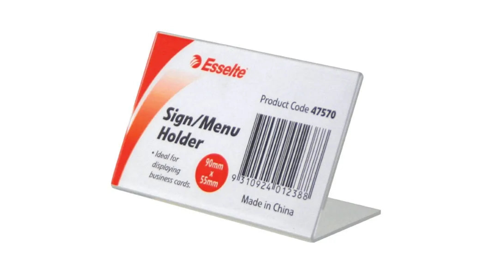 Esselte Slanted Landscape Business Card Menu Sign Holder