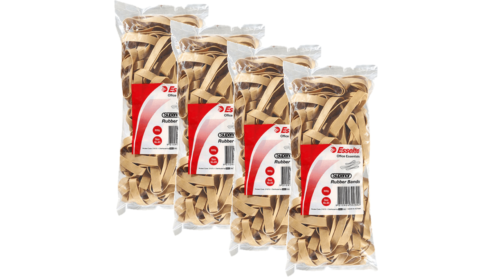 Esselte Pack of 4 Size No.85 500g Bag Superior Rubber Band