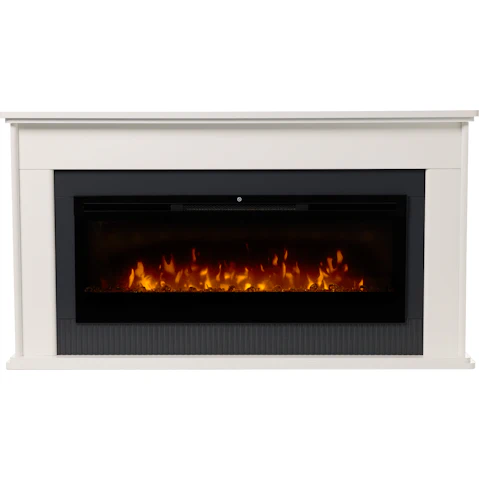 Dimplex 1.2kW Embassy Linear Mantle Suite Electric Fireplace - White