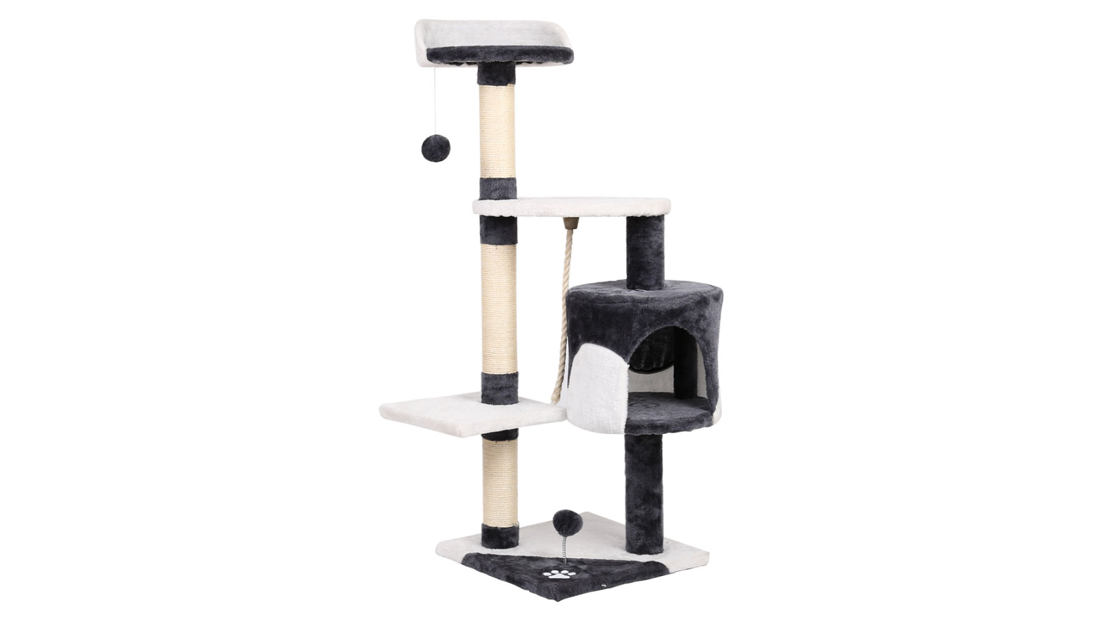 i.Pet Cat Scratcher Pole - White/Grey