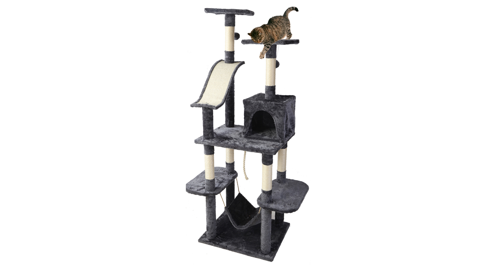 i.Pet 171cm Cat Scratching Post - Grey