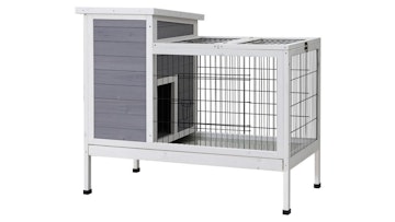 i.Pet Rabbit Hutch Cage Pet Wooden Ferret Habitat House Outdoor - Large