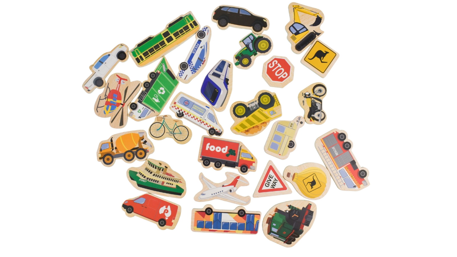 Koala Dream Fridge Friends Magnetic Aussie Vehicles - 26-Piece