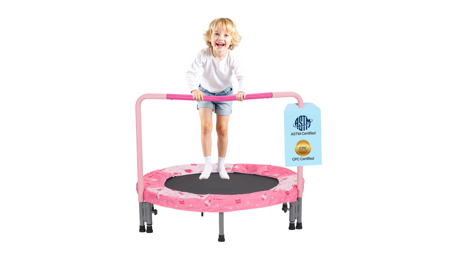 Vevor Foldable Mini Toddler Trampoline - 36-inch