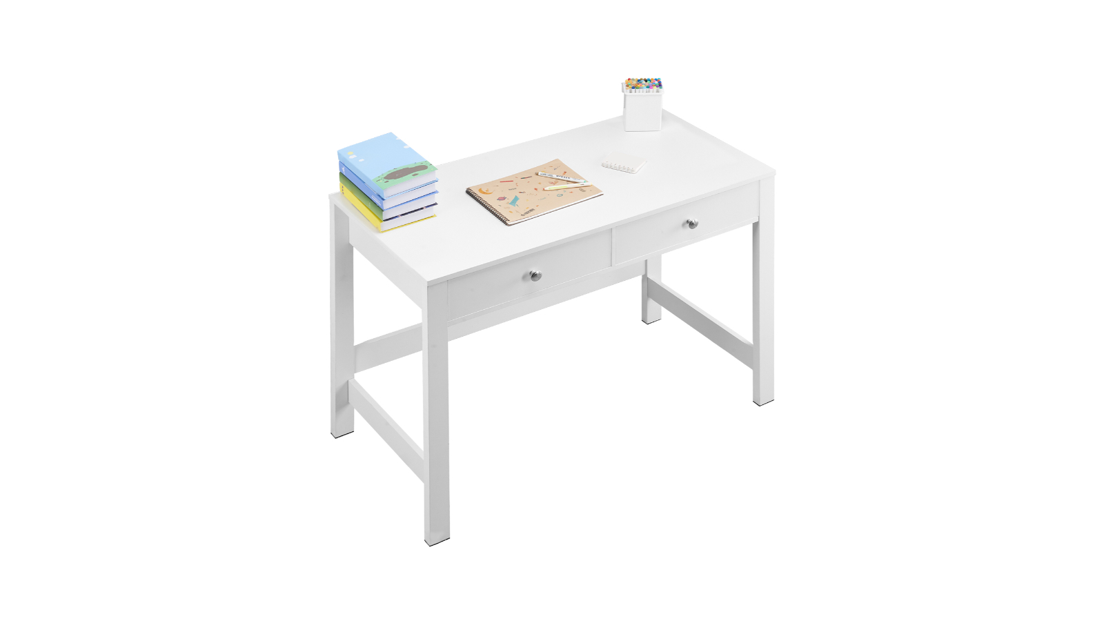Vevor Small Desk with Drawer - White