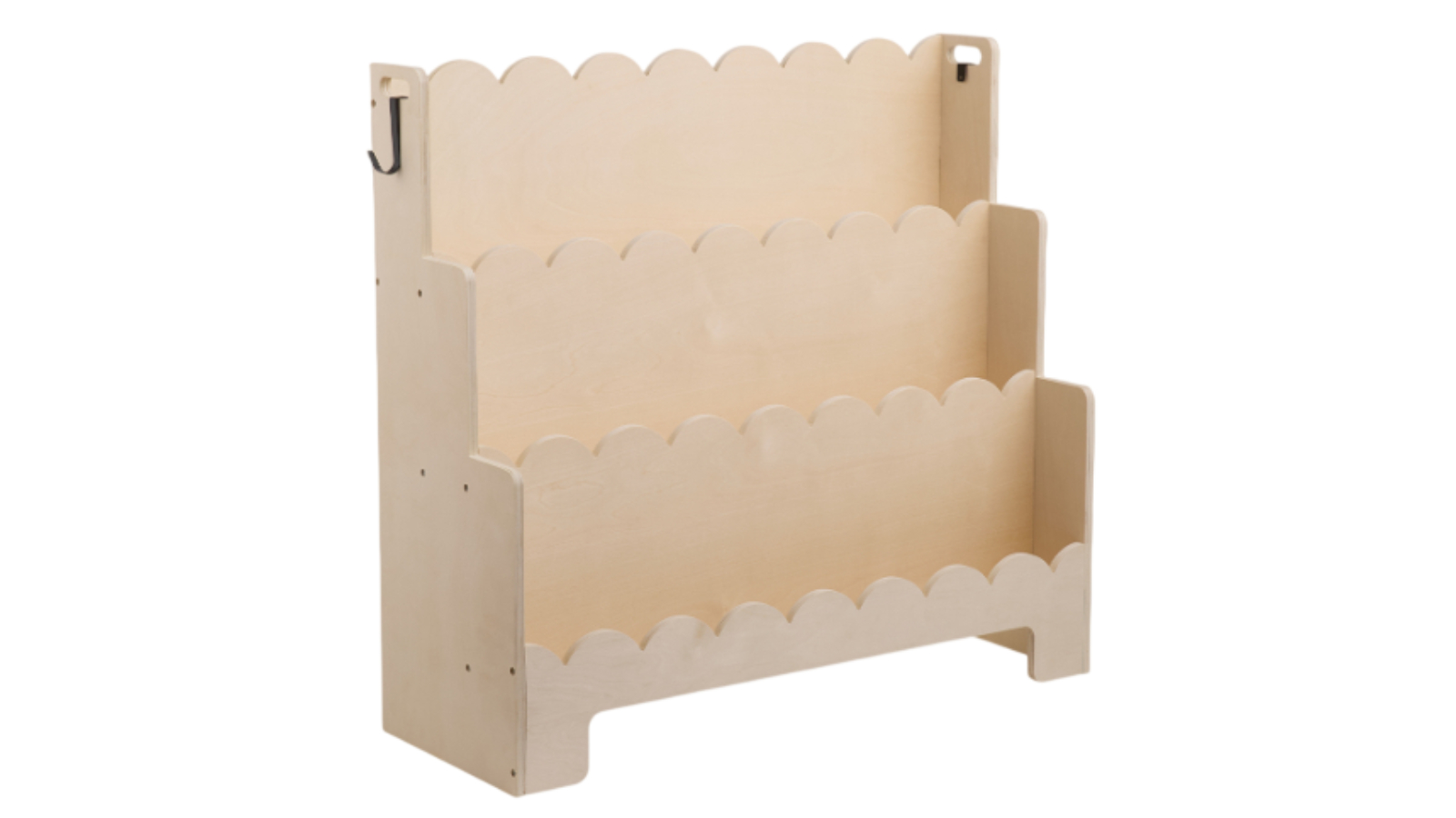 Vevor 3-Tier Kids Wooden Scalloped Bookshelf