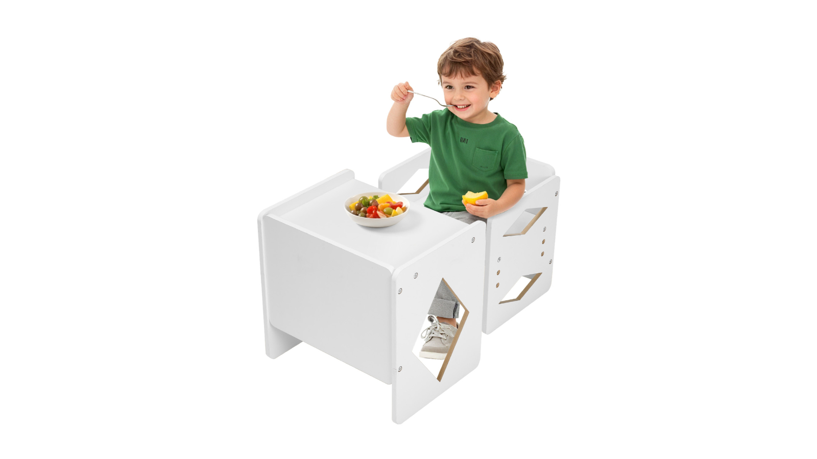 Vevor Weaning Table and Chair Set - White