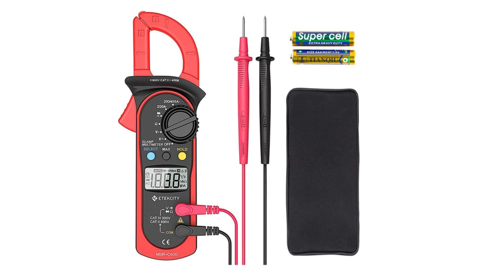 Etekcity Digital AC Current and AC/DC Voltage Clamp Meter