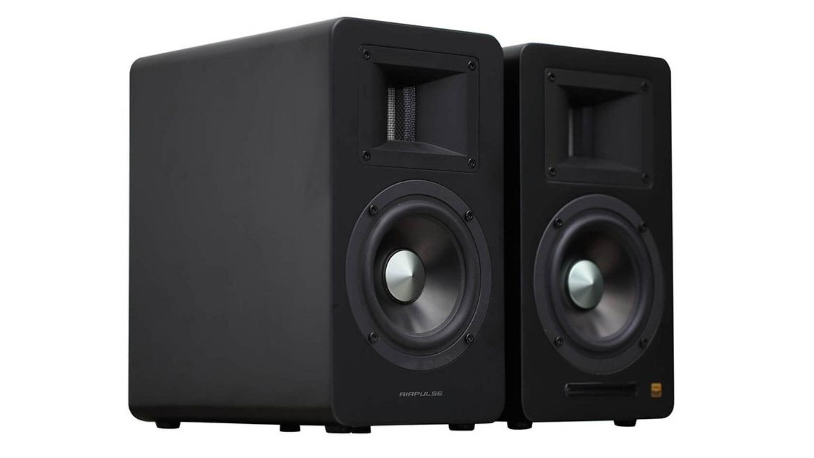 Airpulse A100 Wireless Active Bookshelf Speaker - Matte Black
