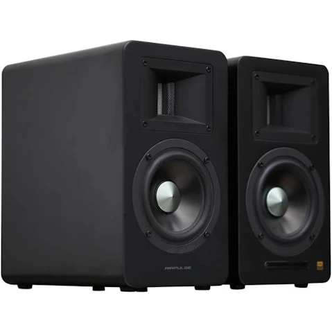 Airpulse A100 Wireless Active Bookshelf Speaker - Matte Black
