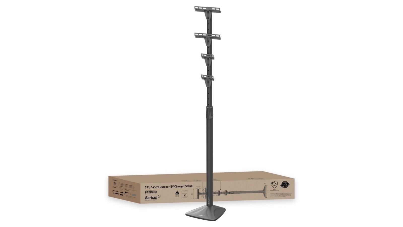 Barkan 145cm Outdoor EV Charger Stand
