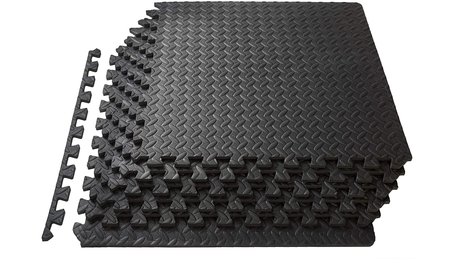 Eva Foam Pack of 24 Gym Flooring Puzzle Mat - Black