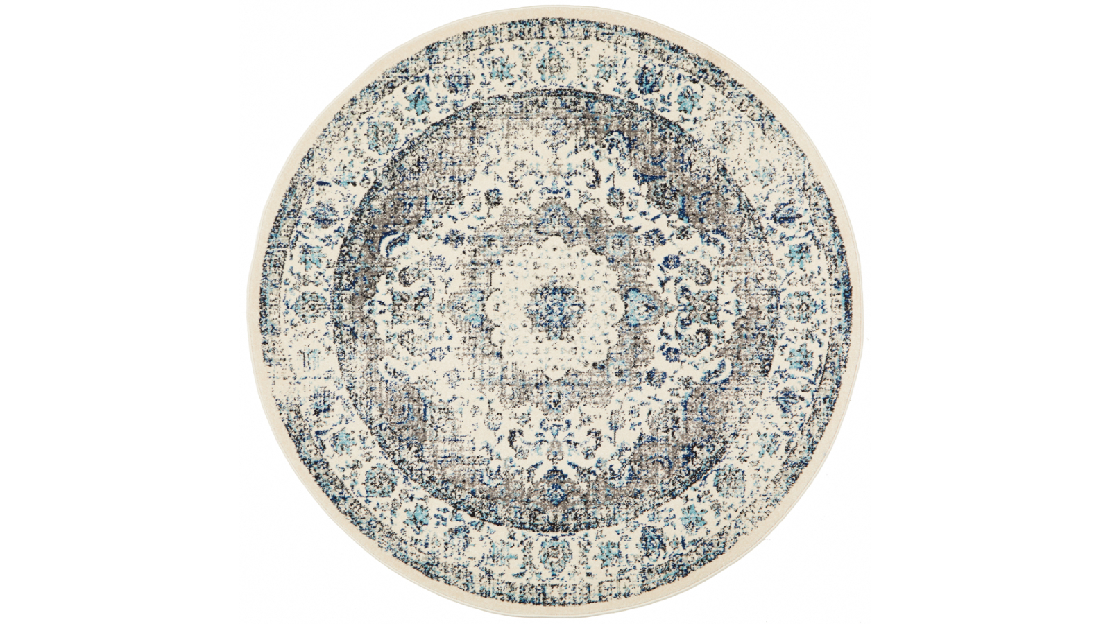 The Weave Studio Awaken 251 White Round Rug - 240 x 240cm