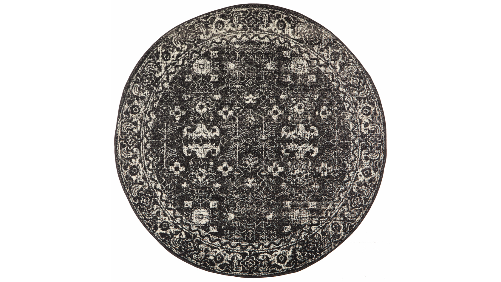 The Weave Studio Awaken 252 Charcoal Round Rug - 150 x 150cm