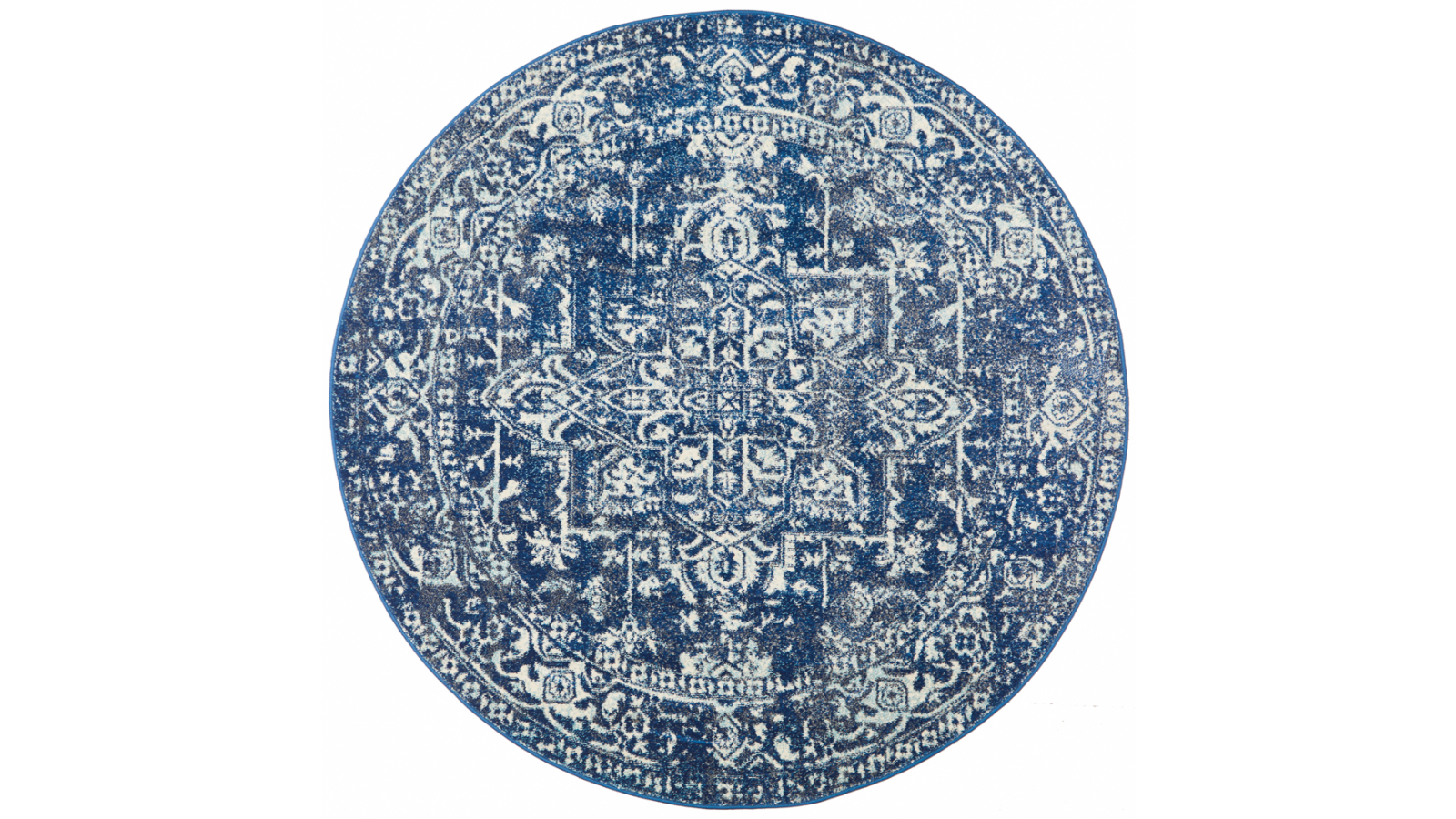 The Weave Studio Awaken 253 Navy Round Rug - 240 x 240cm