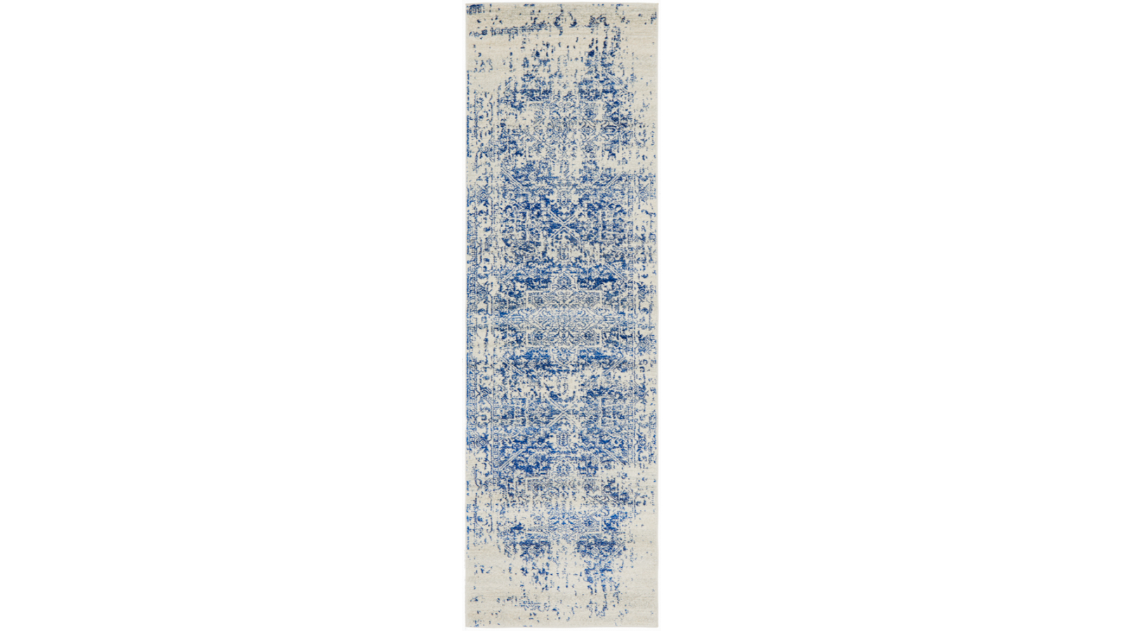 The Weave Studio Awaken 253 White/Navy Runner Rug - 500 x 80cm